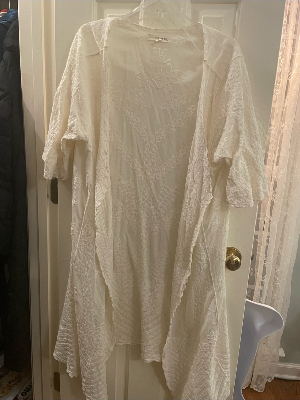 Cactus & Pearl Embroidered Coverup